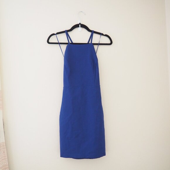 * NWT Lulus Heart’s Content Royal Blue Spaghetti Strap Bodycon Mini Dress sz S - Picture 5 of 8